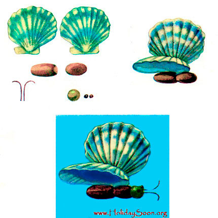 «Бабочка» из ракушек и желудей
            www.HolidaySoon.org